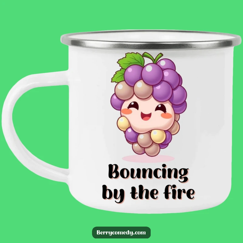 Funny Giggling Grape Cluster Camping Mug: Adventure-Ready and Playful Gift