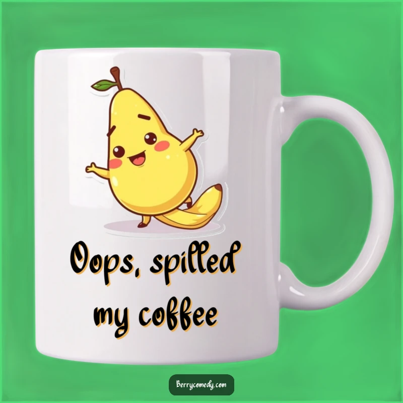 Funny Pear Slipping Banana Peel Mug: A Hilarious Gift for Clumsy Fun Lovers