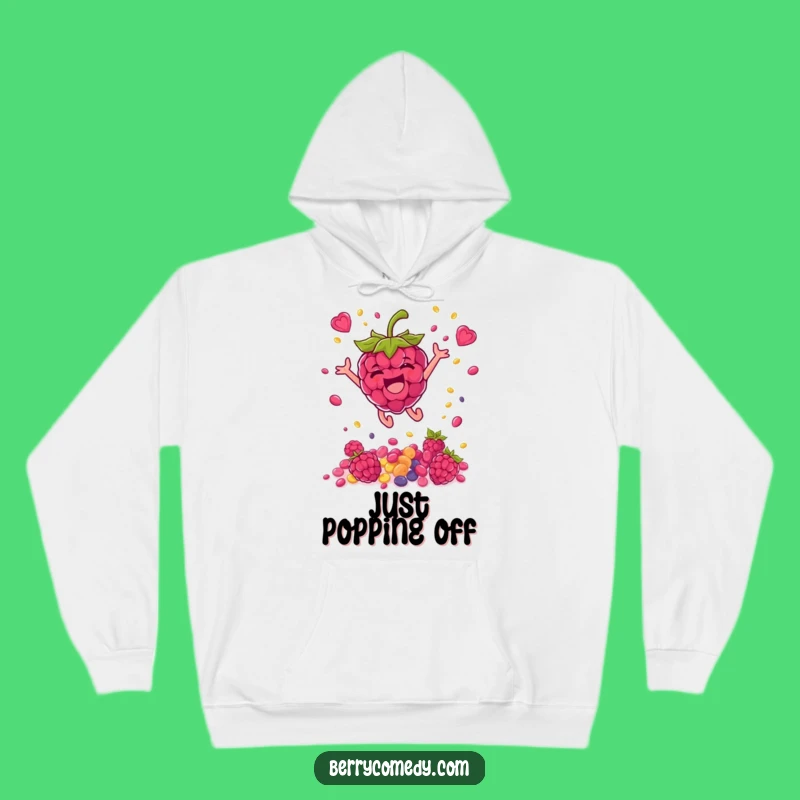 Funny Raspberry Leaping Seeds Hoodie: Cozy and Vibrant Gift for All