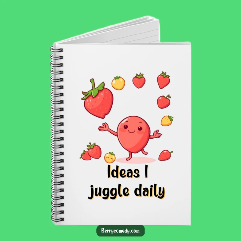 Funny Strawberry Juggling Fruit Notebook: Jot Down Ideas with Humor Gift