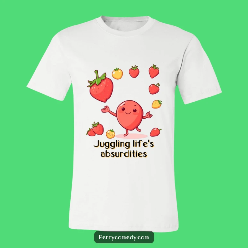Funny Strawberry Juggling Fruit T-Shirt: The Ultimate Comical Gift for Everyone